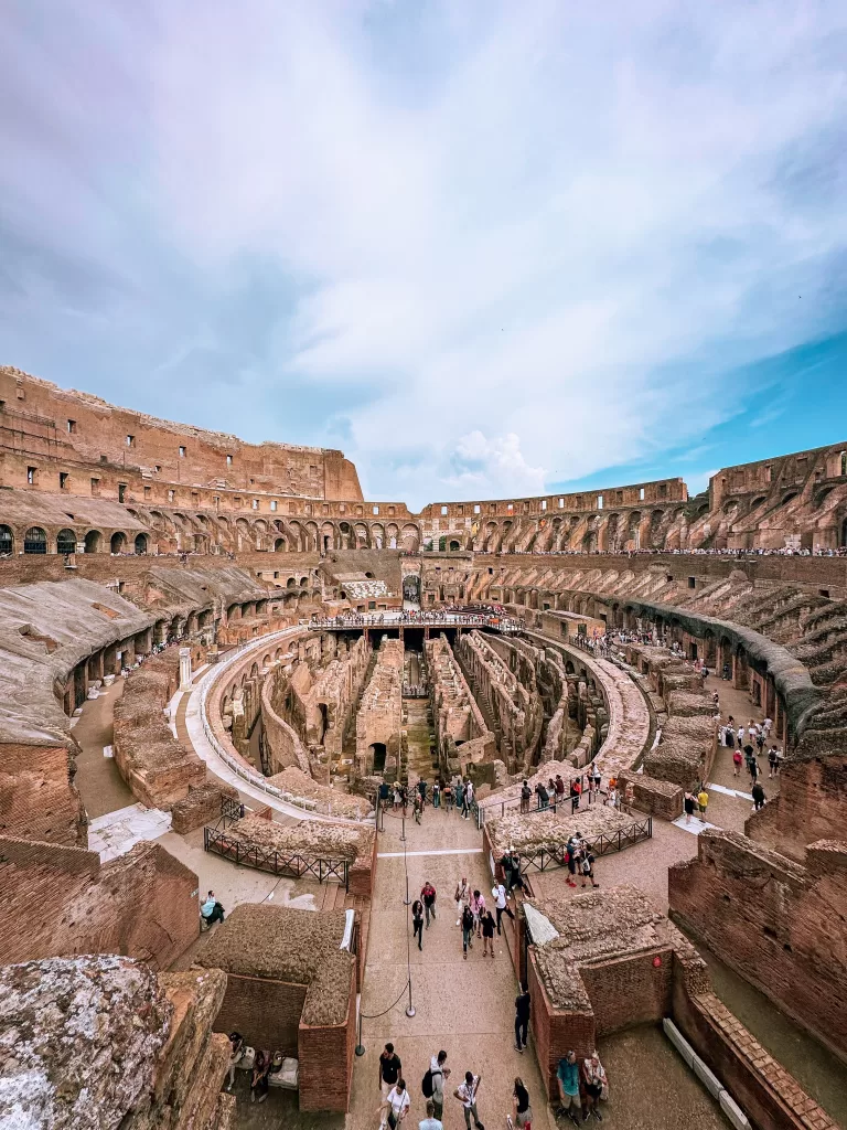 image of the inside of the colosseum in Rome