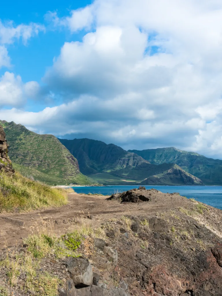 image of Kaena Point Trail for best sunset hikes oahu