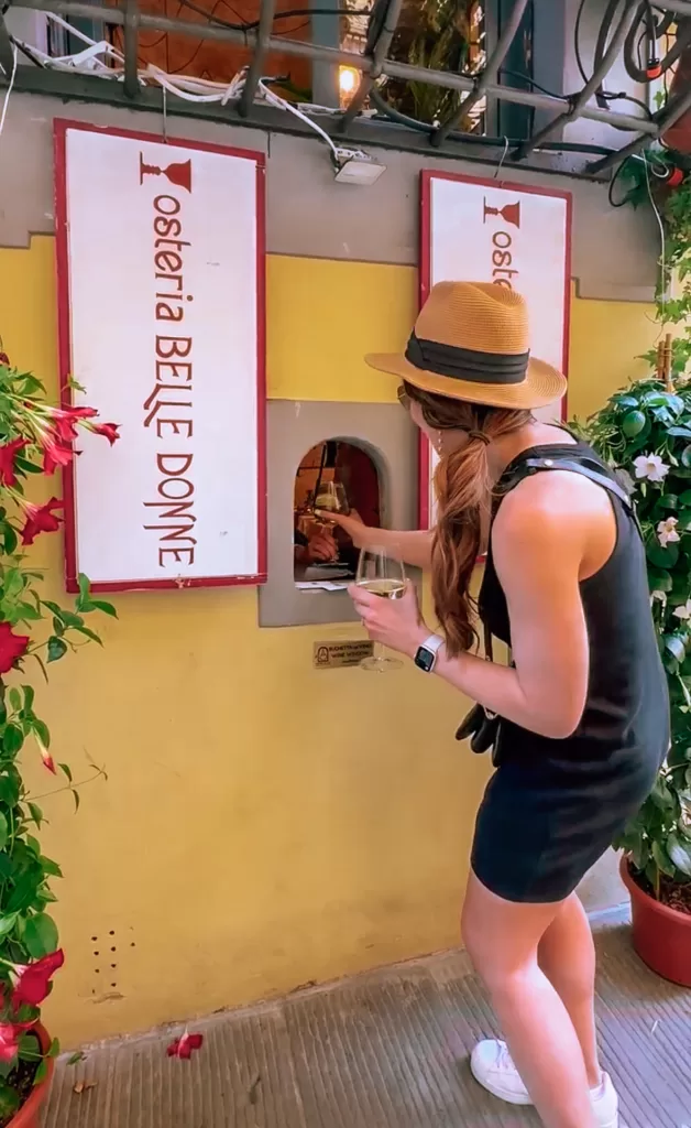 image of image of ordering from a florence wine window